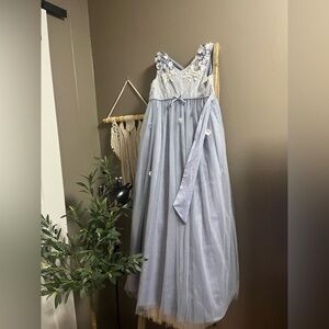 Monsoon Lavender Dress with Lace Details